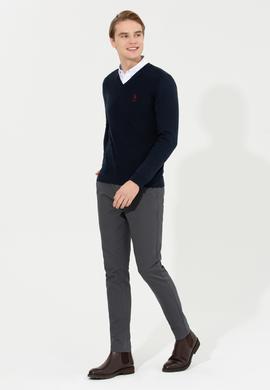 Erkek Lacivert V - Yaka Triko Kazak - 50258314007