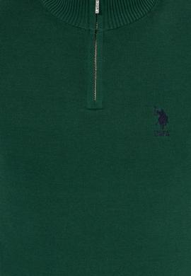 Erkek Yeşil Dik Yaka Triko Kazak - 50258146026