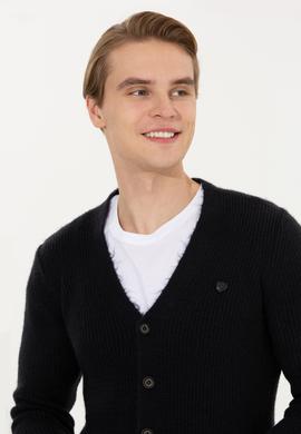 Erkek Lacivert Triko Hırka - 50257856008