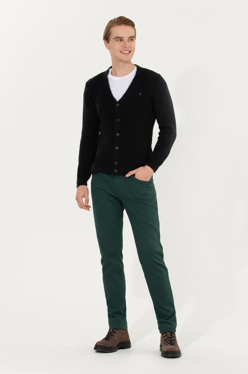 Erkek Lacivert Triko Hırka