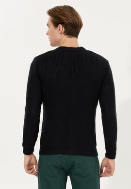 Erkek Lacivert Triko Hırka - 50257856008