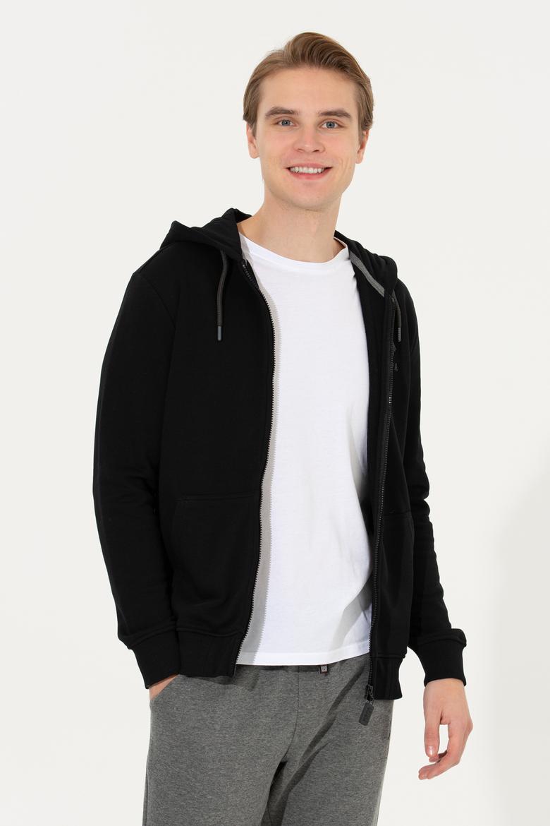 Erkek Siyah Örme Hırka - 50253132047