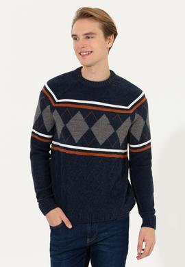 Erkek Lacivert Kazak - 50256673008