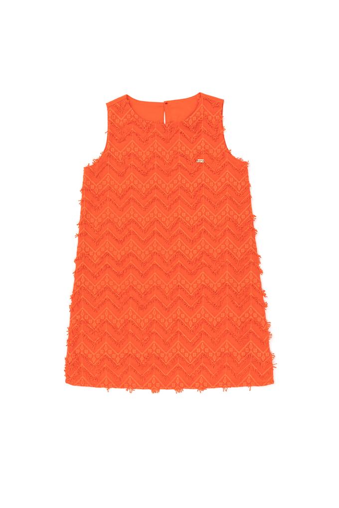 Kız Çocuk Kırmızı Dokuma Elbise