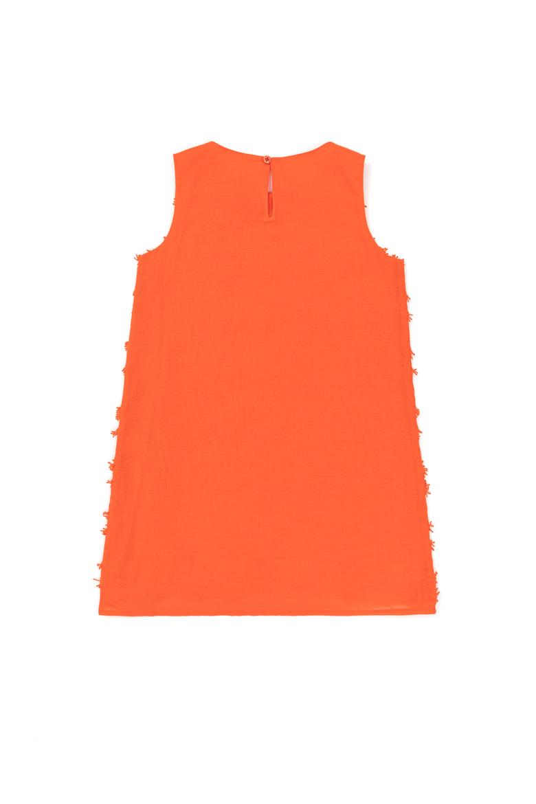 Kız Çocuk Kırmızı Dokuma Elbise - 50260555021