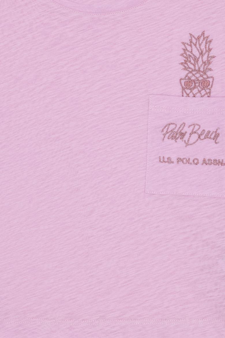 Kız Çocuk Manolya Bisiklet Yaka Tişört - 50249059016