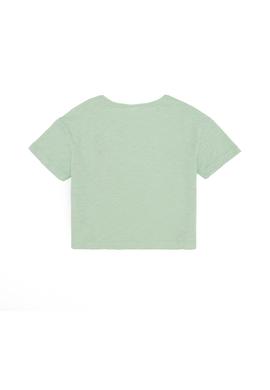 Kız Çocuk Mint Bisiklet Yaka Tişört - 50249059005