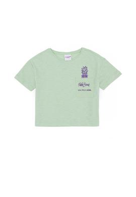 Kız Çocuk Mint Bisiklet Yaka Tişört - 50249059005