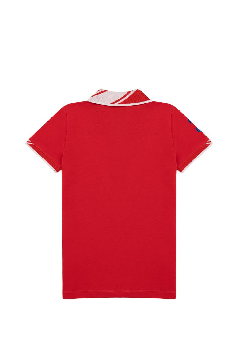 Erkek Çocuk Kırmızı Basic Polo Yaka Tişört - 50249580178