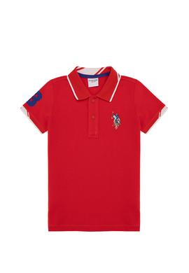 Erkek Çocuk Kırmızı Basic Polo Yaka Tişört - 50249580178