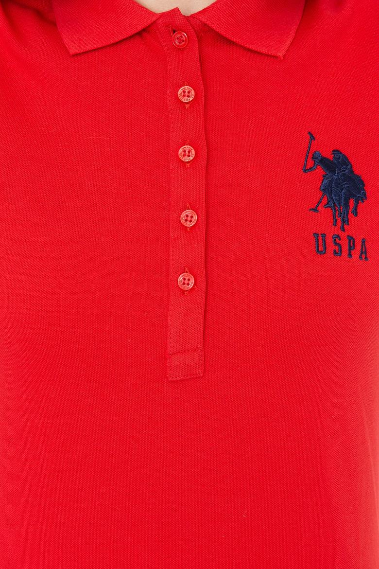 Kadın Kırmızı Basic Polo Yaka Tişört - 50234843050