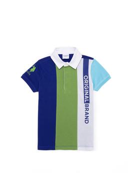 Erkek Çocuk Mavi Polo Yaka Tişört - 50248441019