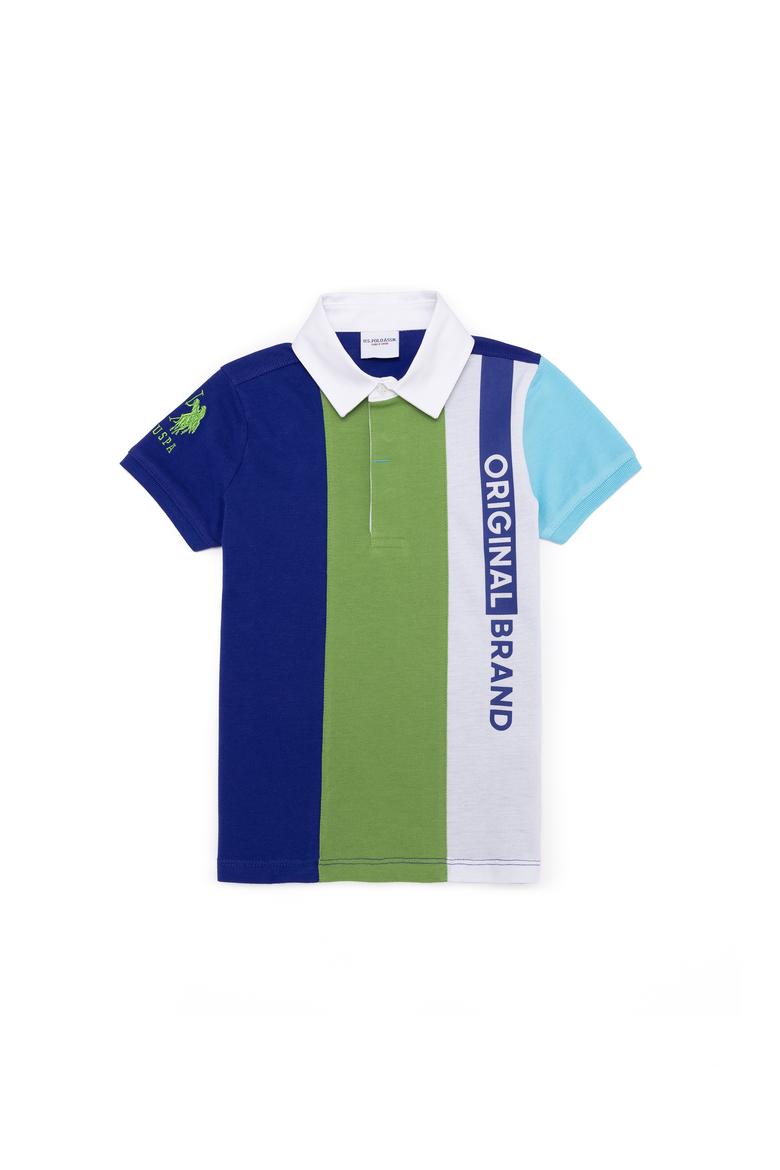 Erkek Çocuk Mavi Polo Yaka Tişört