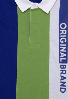 Erkek Çocuk Mavi Polo Yaka Tişört - 50248441019