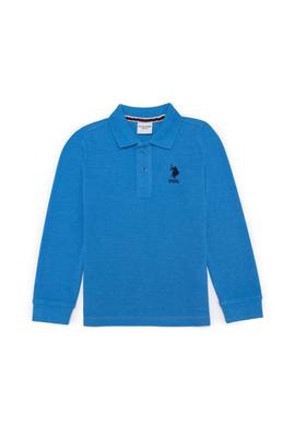 Erkek Çocuk Mavi Melanj Basic Sweatshirt - 50253783100