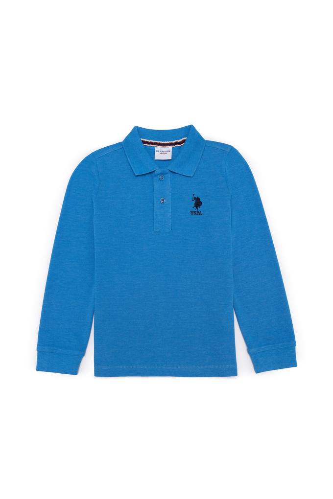 Erkek Çocuk Mavi Melanj Basic Sweatshirt