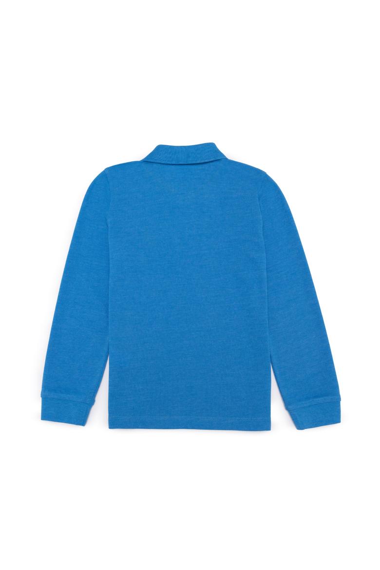 Erkek Çocuk Mavi Melanj Basic Sweatshirt - 50253783100