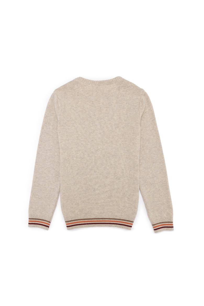 Erkek Çocuk Taş Melanj Bisiklet Yaka Triko Kazak - 50256699018