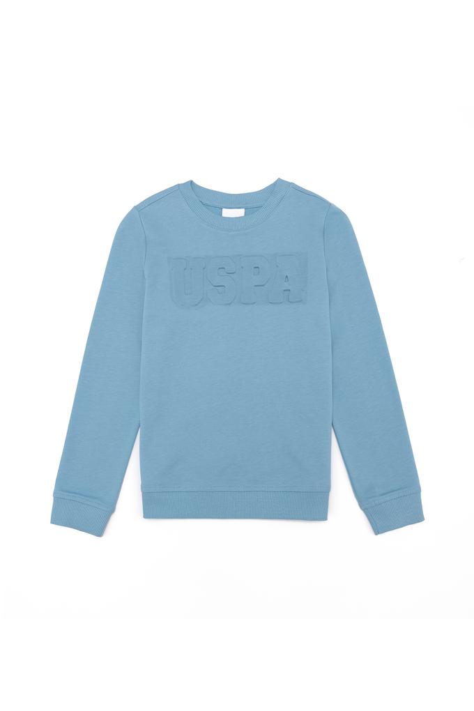 Erkek Çocuk Mavi Basic Sweatshirt
