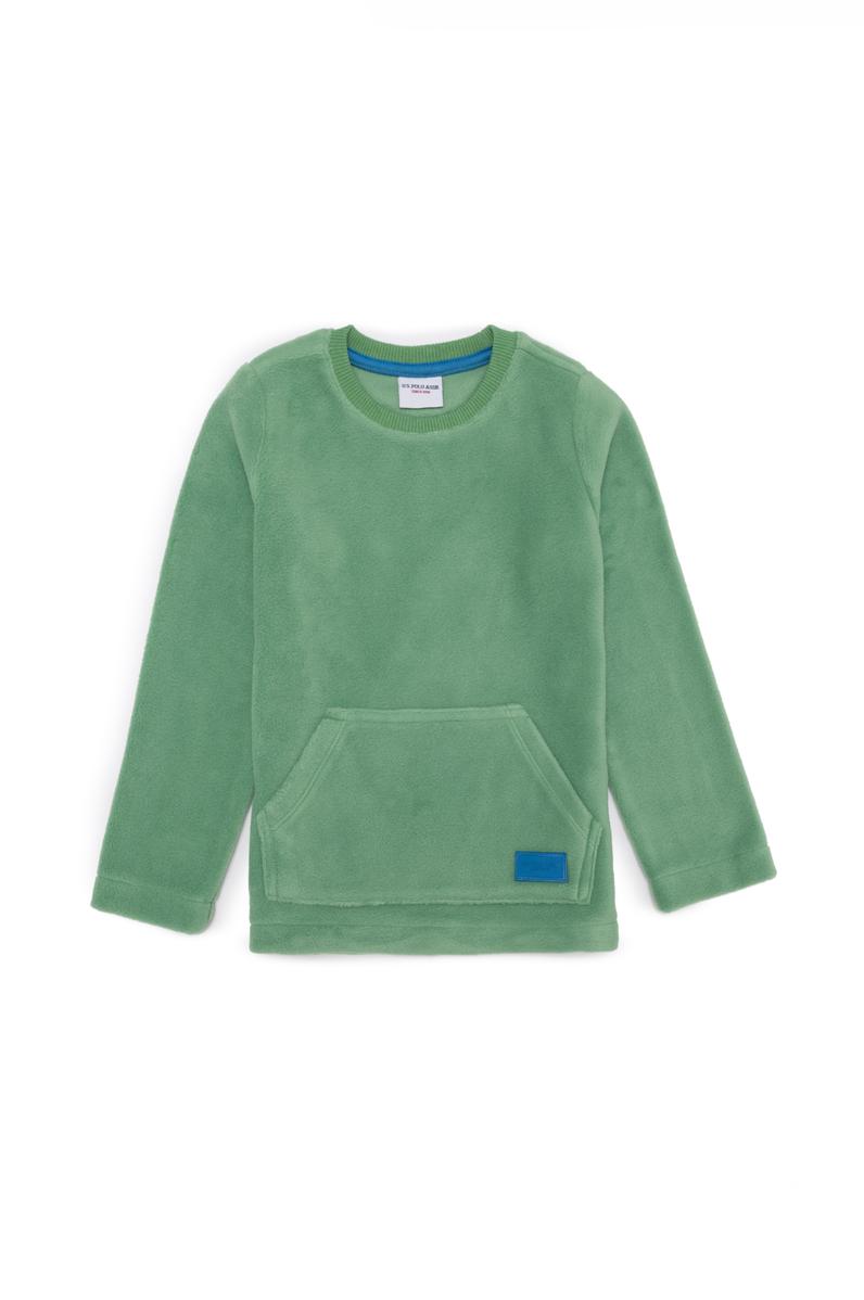 Çocuk Mint Polarlı Bisiklet Yaka Sweatshirt