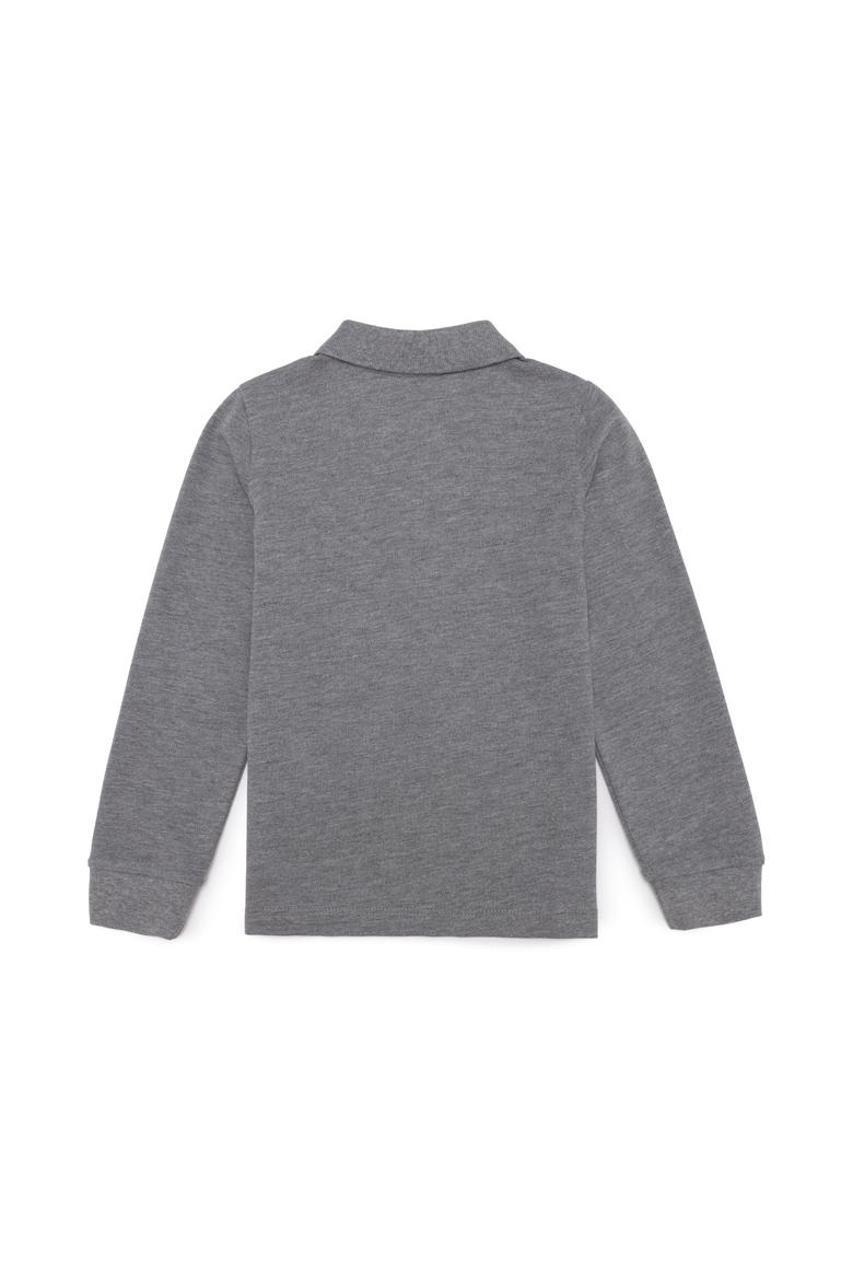 Erkek Çocuk Gri Melanj Basic Sweatshirt - 50253783022