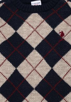 Erkek Çocuk Lacivert Bisiklet Yaka Triko Kazak - 50253786003