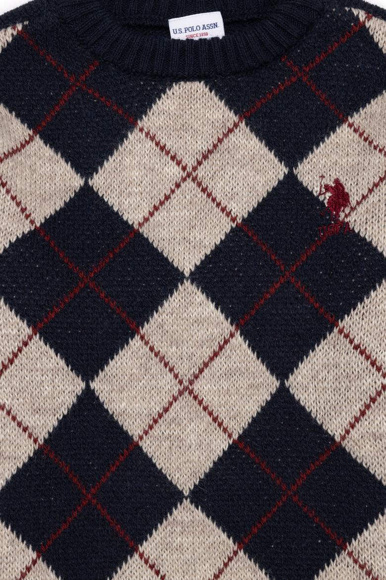 Erkek Çocuk Lacivert Bisiklet Yaka Triko Kazak - 50253786003