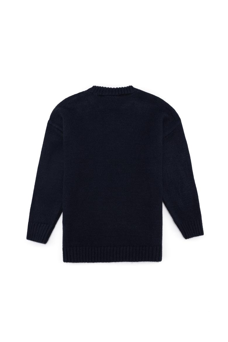 Erkek Çocuk Lacivert Bisiklet Yaka Triko Kazak - 50253786003