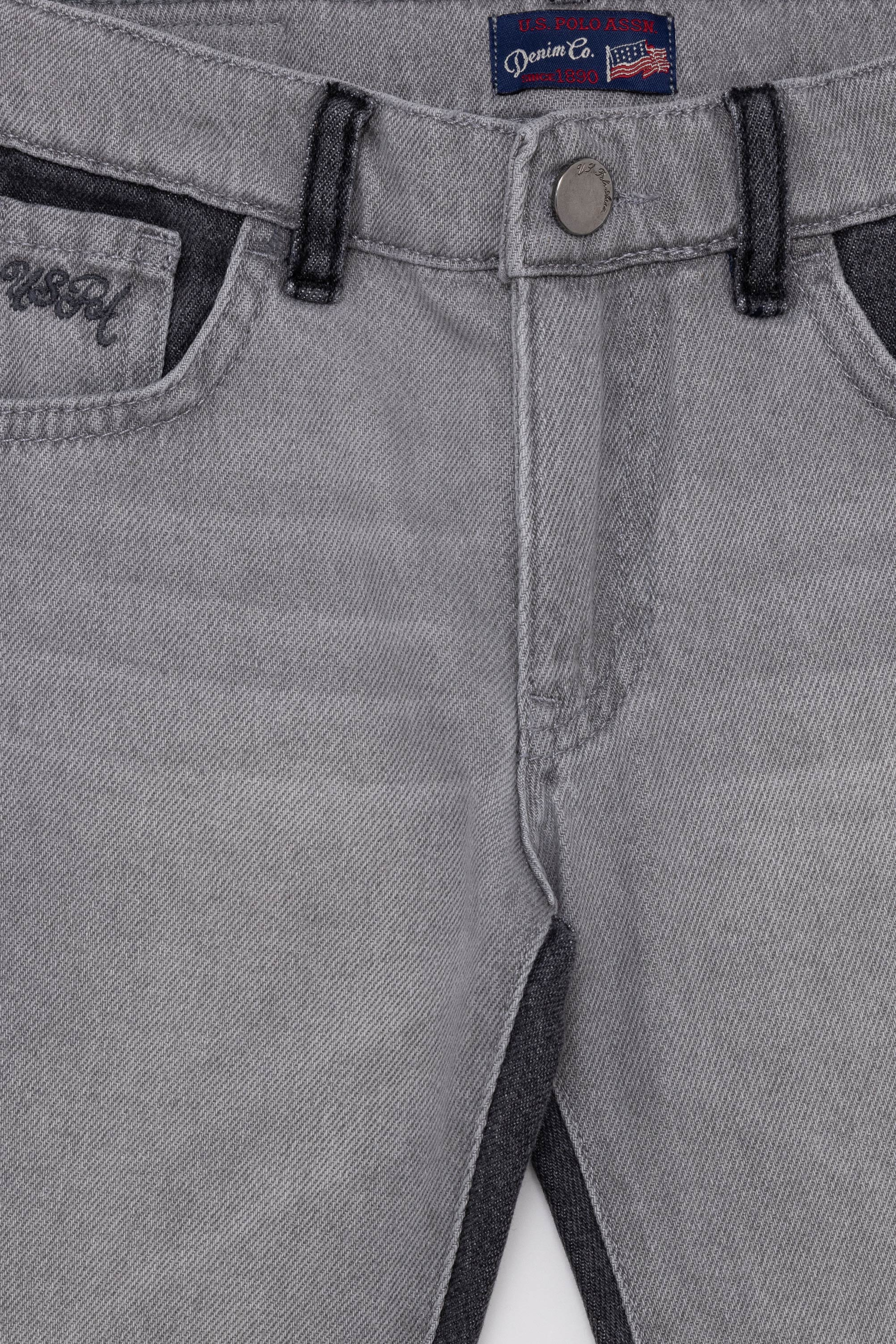 Kız Çocuk Gri Jean Pantolon - Image 4