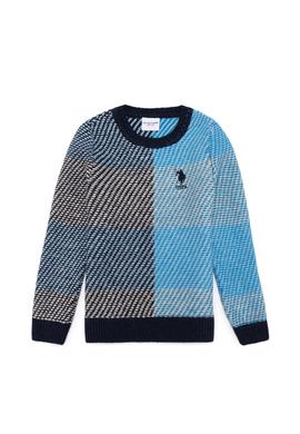 Erkek Çocuk Lacivert Bisiklet Yaka Triko Kazak - 50253321016