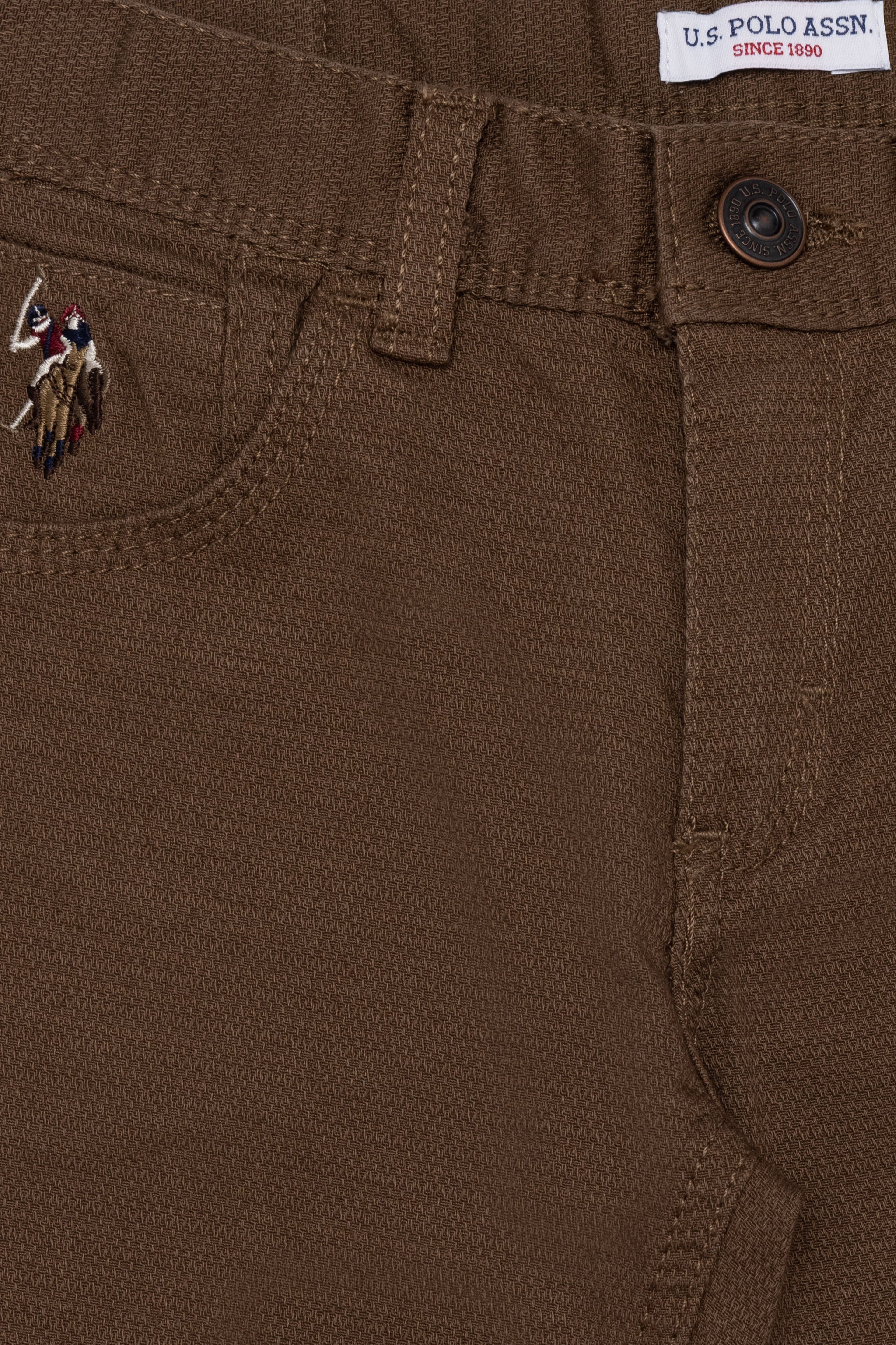 Erkek Çocuk Kahverengi Kanvas Slim Fit Pantolon