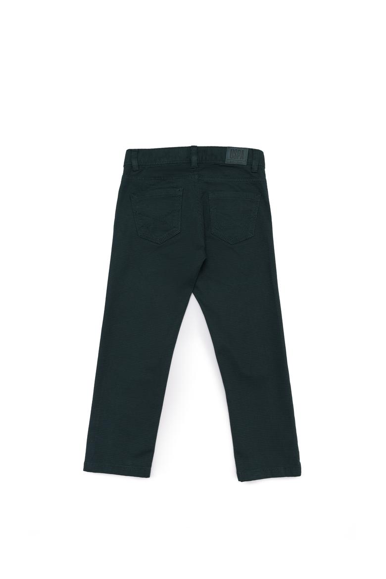Erkek Çocuk Koyu Yeşil Kanvas Pantolon - 50253376052