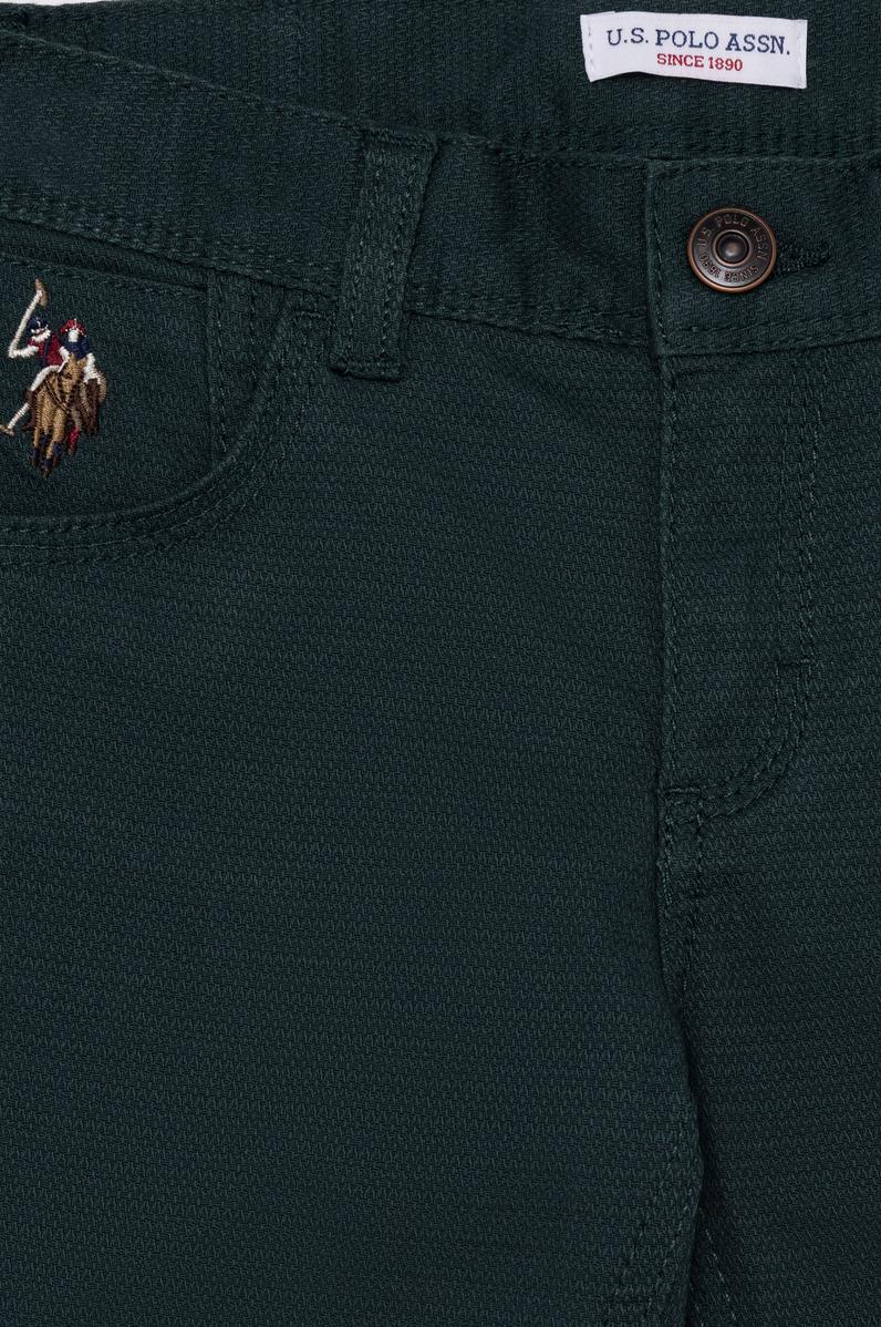 Erkek Çocuk Koyu Yeşil Kanvas Pantolon