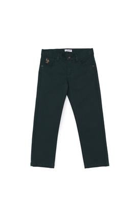 Erkek Çocuk Koyu Yeşil Kanvas Pantolon - 50253376052