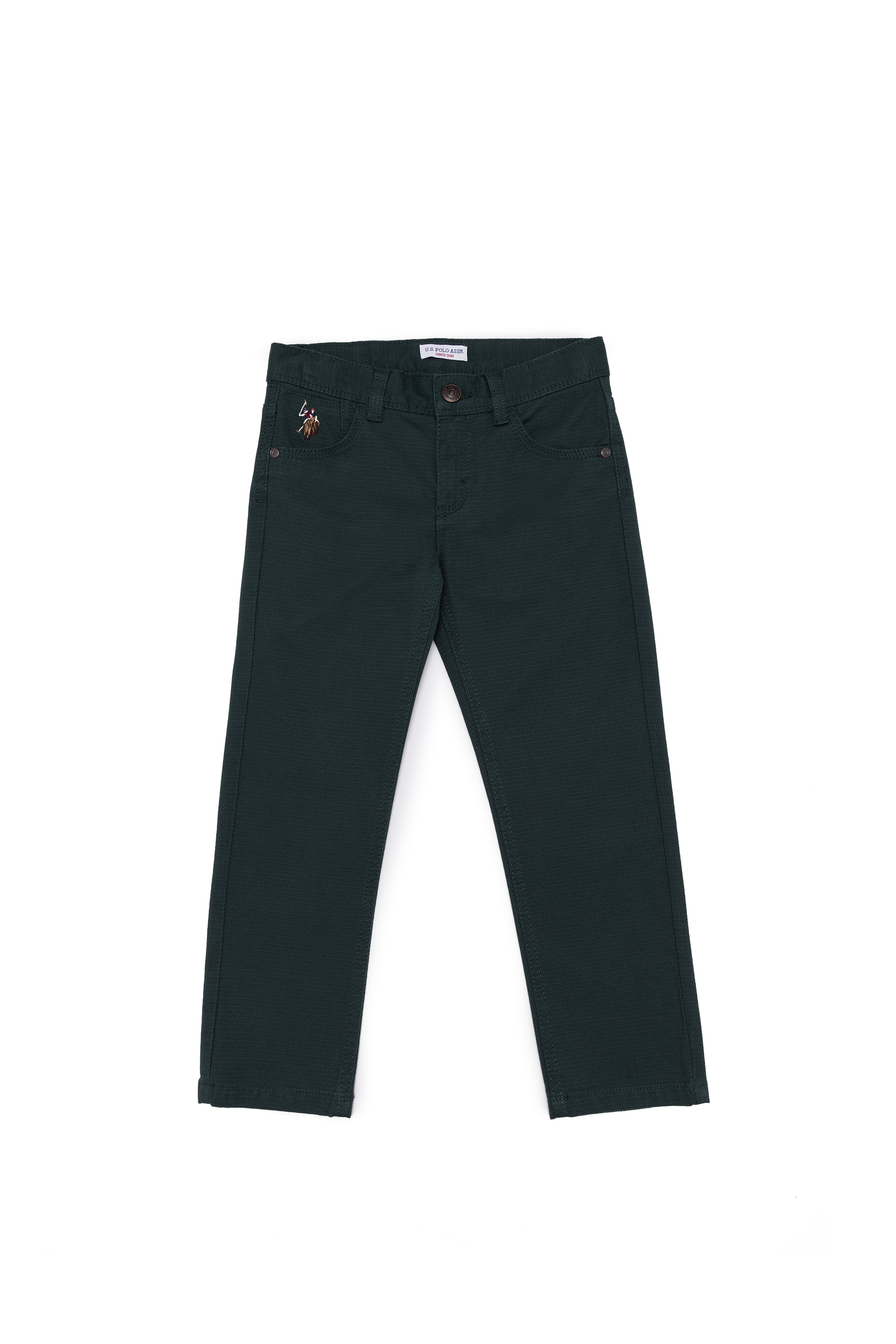 Erkek Çocuk Koyu Yeşil Kanvas Pantolon - Image 2