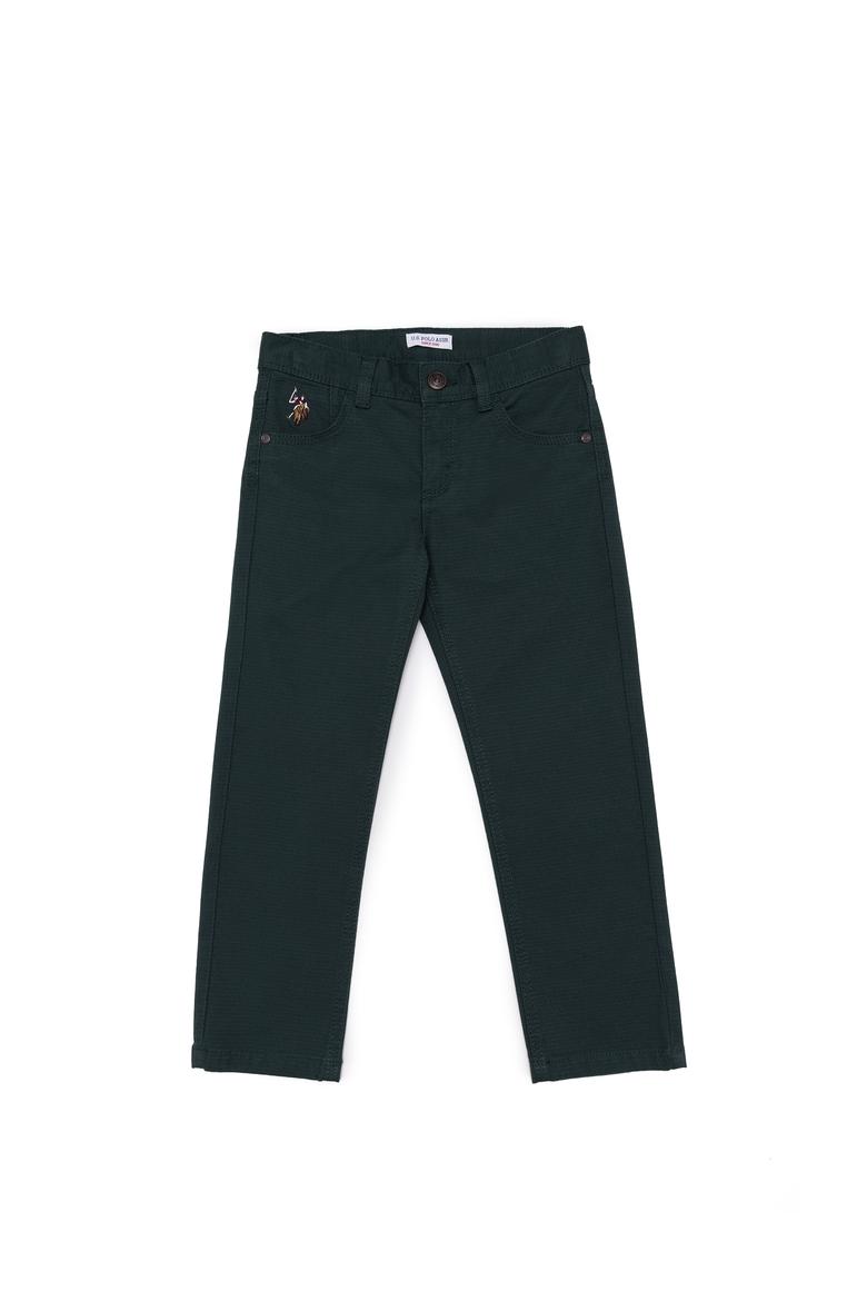 Erkek Çocuk Koyu Yeşil Kanvas Pantolon - 50253376052