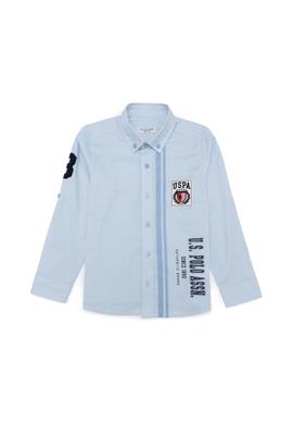 Erkek Çocuk Mavi Uzun Kollu Gömlek - 50255306012
