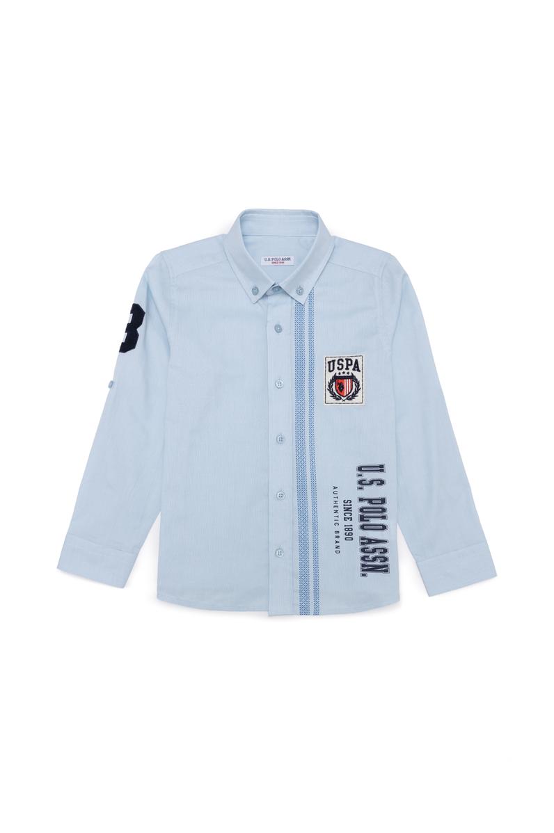 Erkek Çocuk Mavi Uzun Kollu Gömlek