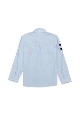 Erkek Çocuk Mavi Uzun Kollu Gömlek - 50255306012