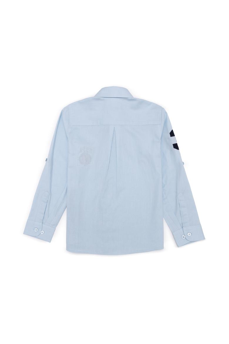 Erkek Çocuk Mavi Uzun Kollu Gömlek - 50255306012