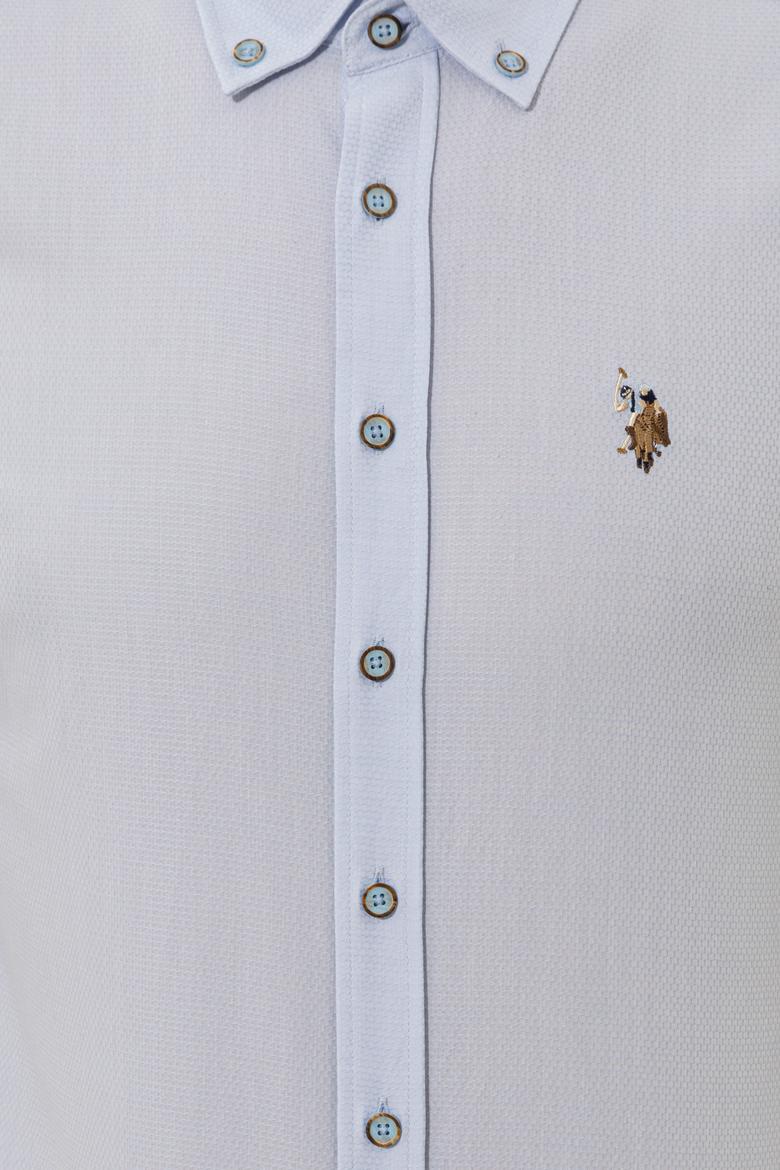 Erkek Açık Mavi Uzun Kollu Basic Gömlek - 50246368008