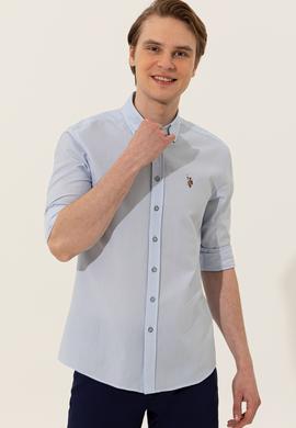 Erkek Açık Mavi Uzun Kollu Basic Gömlek - 50246368008