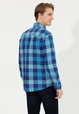 Erkek Kobalt Mavi Uzun Kollu Gömlek - 50253915005