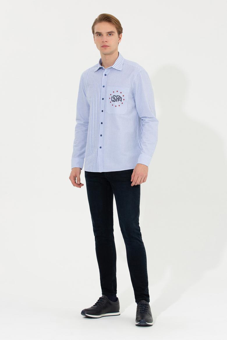Erkek Mavi Uzun Kollu Gömlek - 50254114005