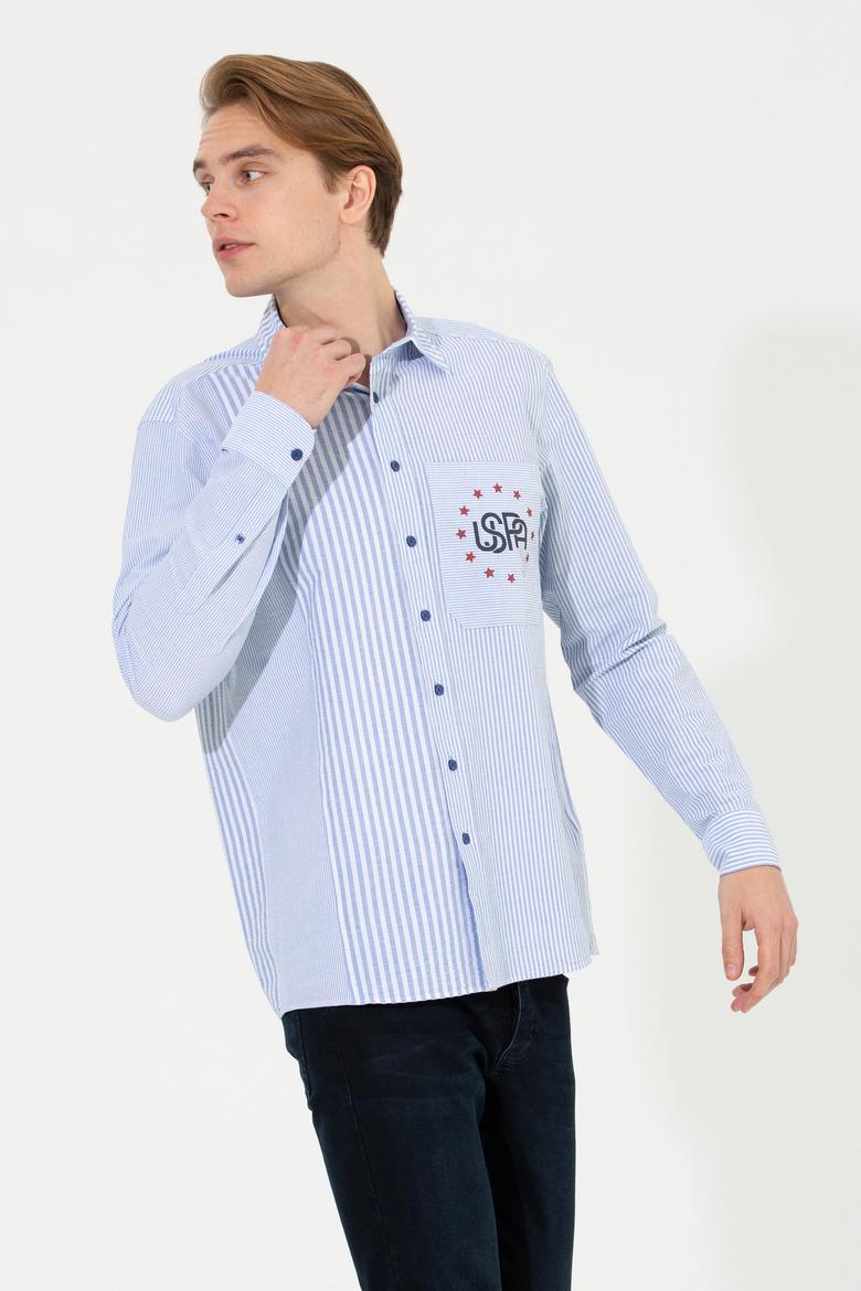 Erkek Mavi Uzun Kollu Gömlek - 50254114005