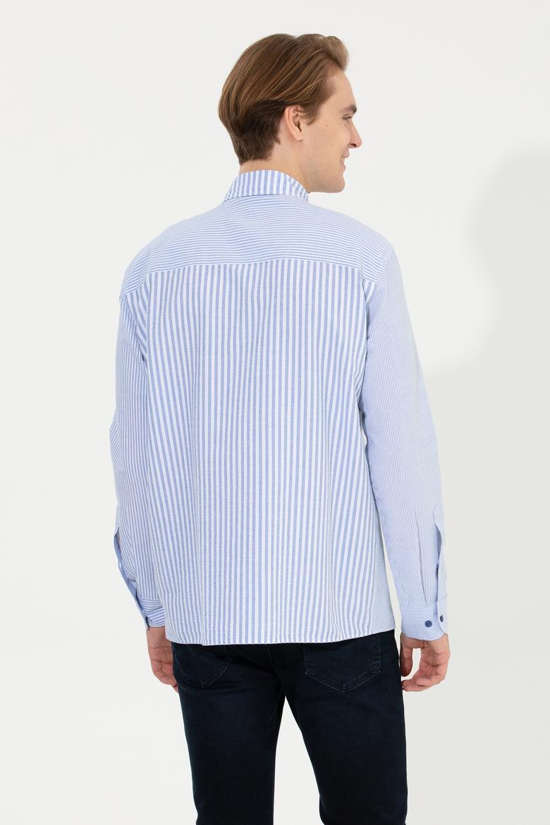 Erkek Mavi Uzun Kollu Gömlek - 50254114005