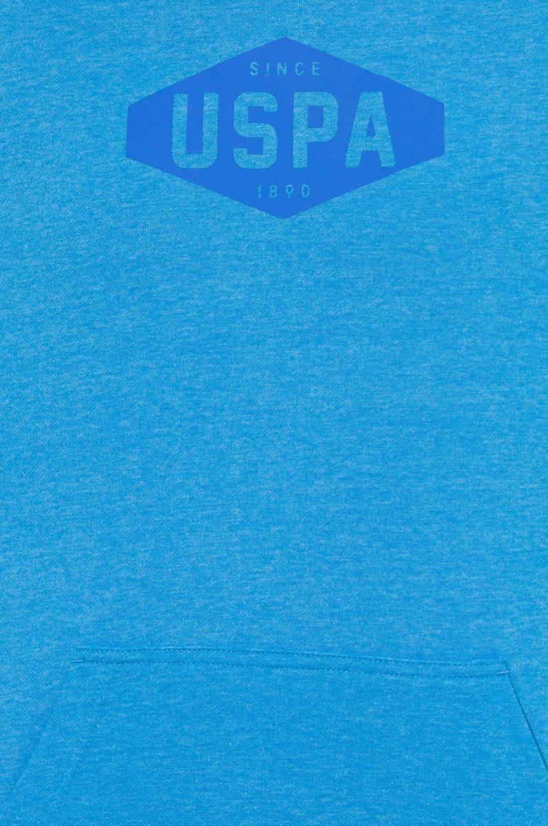 Erkek Kobalt Melanj Kapüşonlu Sweatshirt