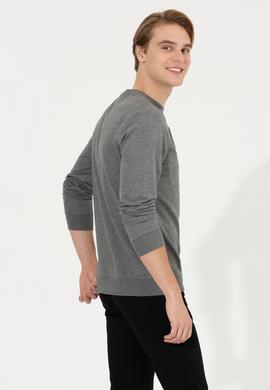 Erkek Antrasit Melanj Basic Sweatshirt - 50254503023