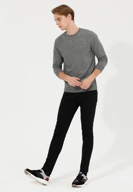 Erkek Antrasit Melanj Basic Sweatshirt - 50254503023