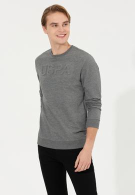 Erkek Antrasit Melanj Basic Sweatshirt - 50254503023